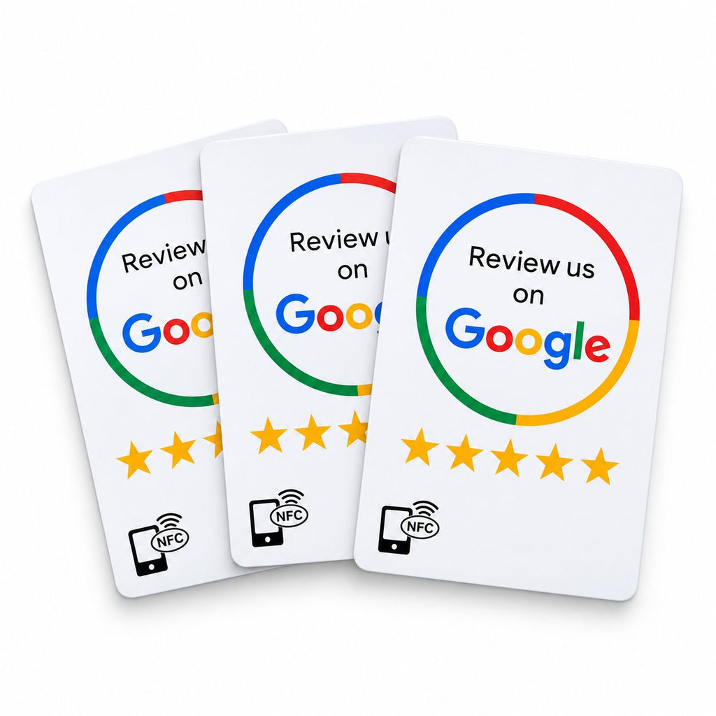 3x Google Bewertungs Karten