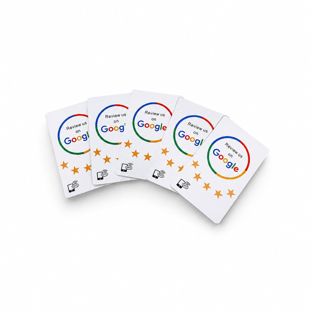 5x Google Bewertungs Karten